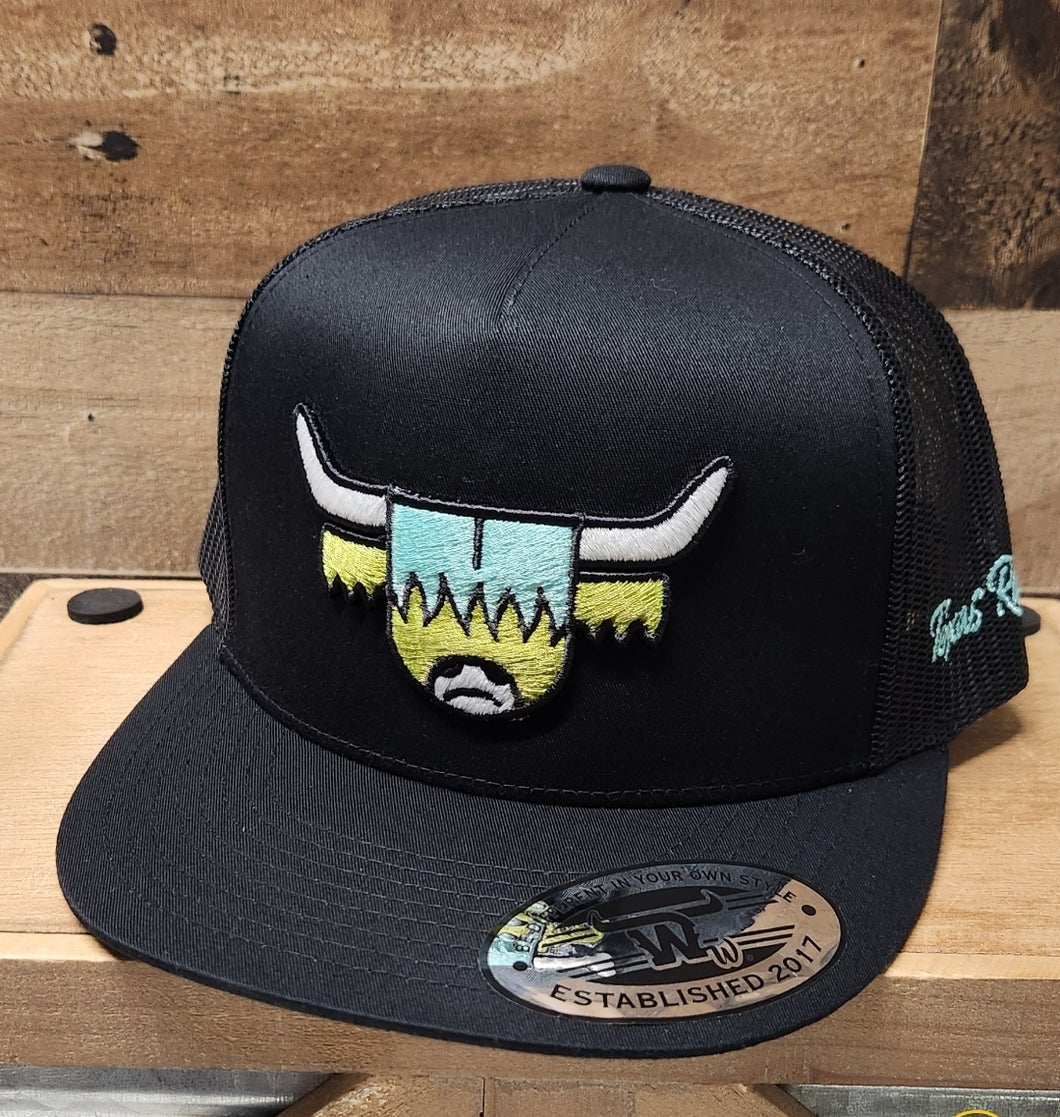 Cartoon Bull - Black/Black