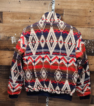 Load image into Gallery viewer, Men's Rock&amp;Roll Jacket - Aztec Bomber Navy