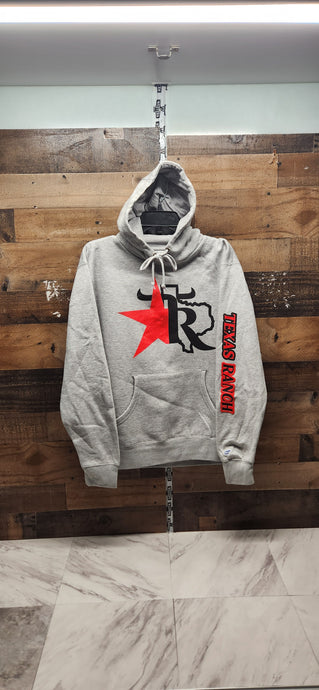 Long Star Unisex Hoodie - Light Grey