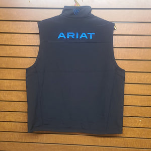 Ariat Men’s Logo 2.0 Softshell Vest - Black/Cobalt