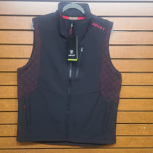 Load image into Gallery viewer, Ariat Men’s Vernon Vent Softshell Vest -  Black/Red Letters