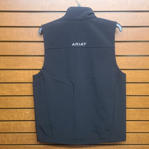 Ariat Men’s Vernon 2.0 Softshell Vest - Black/Grey Letters