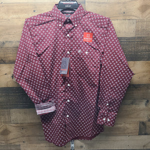 Ariat Men’s Relentless Inferno Stretch Classic Fit Shirt - Zinfandel