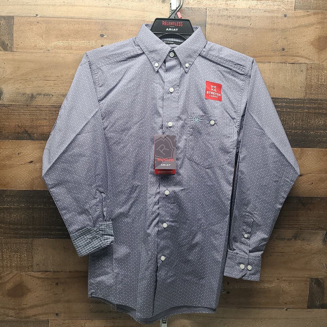 Ariat Men’s Relentless Implacable Classic Fit Shirt - Folkstone Gray