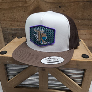 Purple Butterfly- Brown/White/Brown