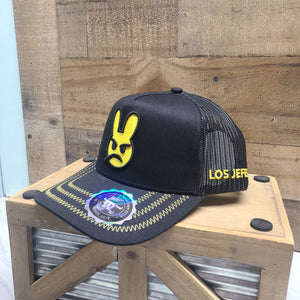 El Marihuano Bunny Yellow Zigzag - Black/Black