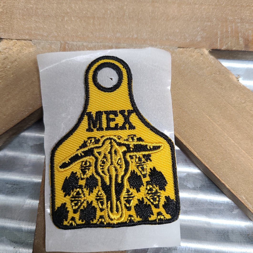 Cow Skull Tag MEX Patch