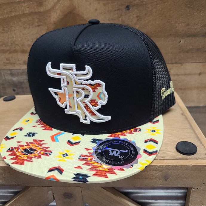 Multi White Outline - Aztec Brim/Black