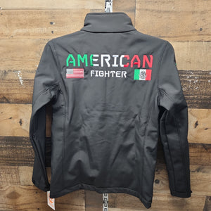 American Fighter Women's USA & MEX Flag Jacket - Black