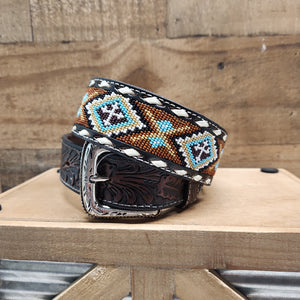 Nocona Men’s Belt - Cross/Blue/Brown