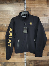 Load image into Gallery viewer, Ariat Men’s New Team Softshell Brand Jacket - Black/Gold