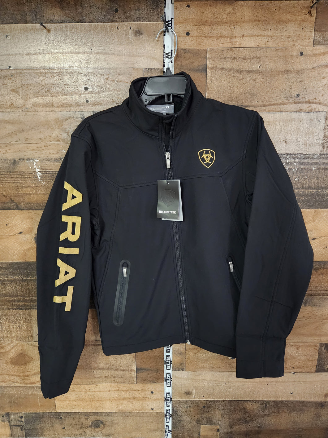 Ariat Men’s New Team Softshell Brand Jacket - Black/Gold