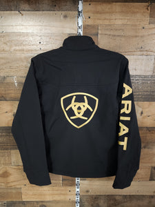 Ariat Men’s New Team Softshell Brand Jacket - Black/Gold