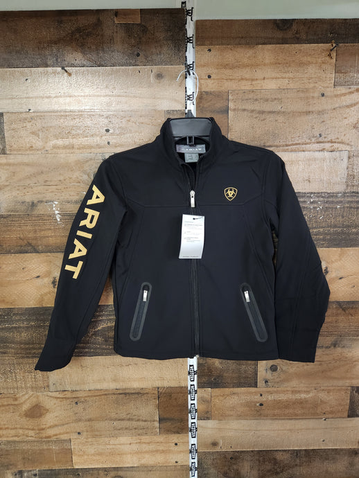 Ariat Unisex Youth New Team Softshell Brand Jacket-Black/Gold
