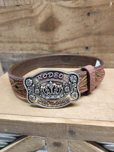 Angel Ranch Rodeo Princess Belt Girls - Leather/Pink