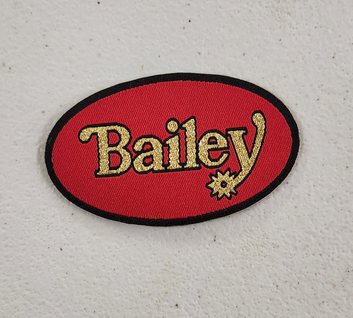Bailey Gold Letters Patch