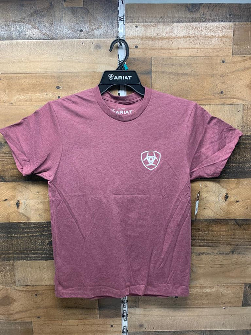 Ariat Men's Minimalist Tee - Burgundy Heather