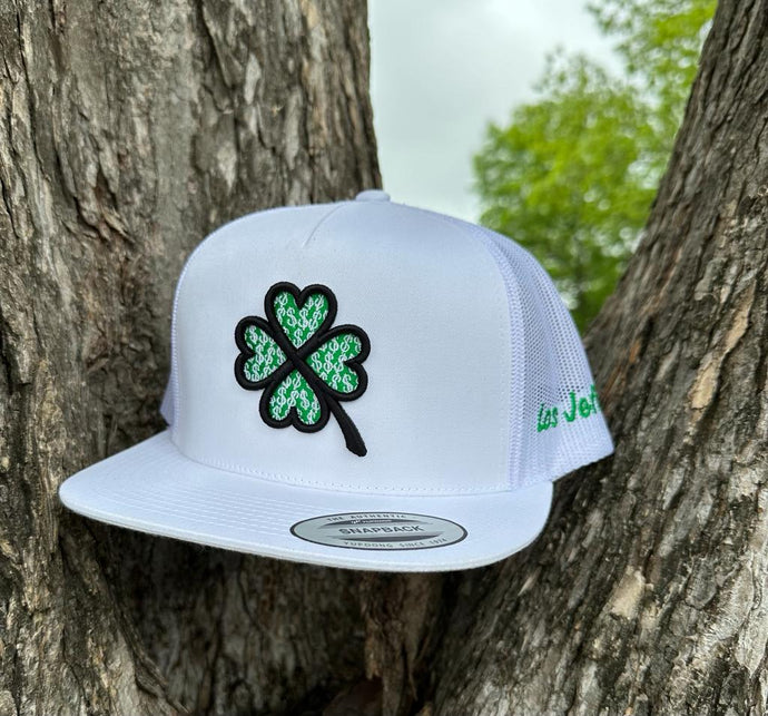 Los Jefes Green Lucky Clover - White/White