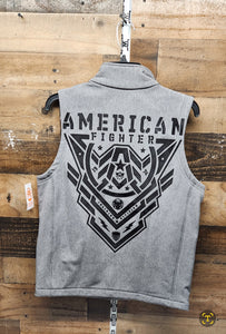American Fighter Men's Black Logo Vest - Grey