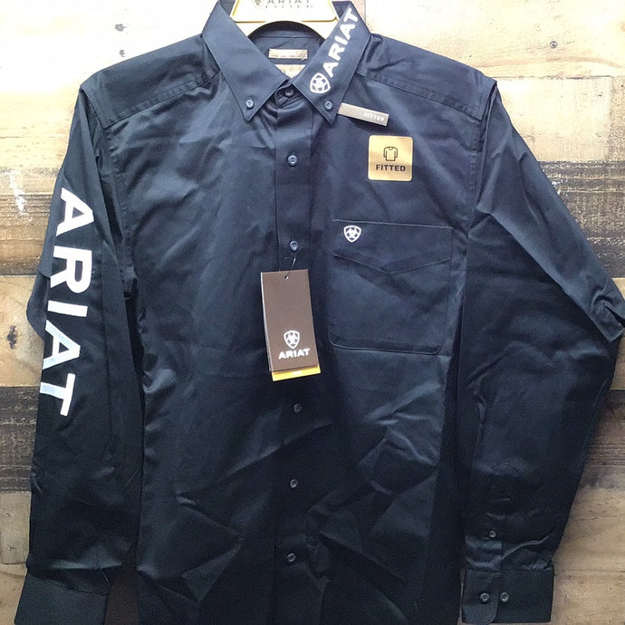 Ariat Men's Twill Fitted Shirt - Black/White
