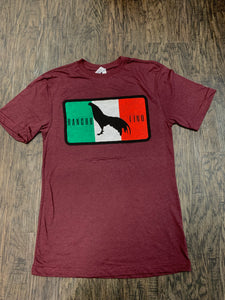 Rancho Fino Men's Rooster T-Shirt - Sangria Red