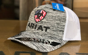 Ariat Youth American Flag - Grey/White