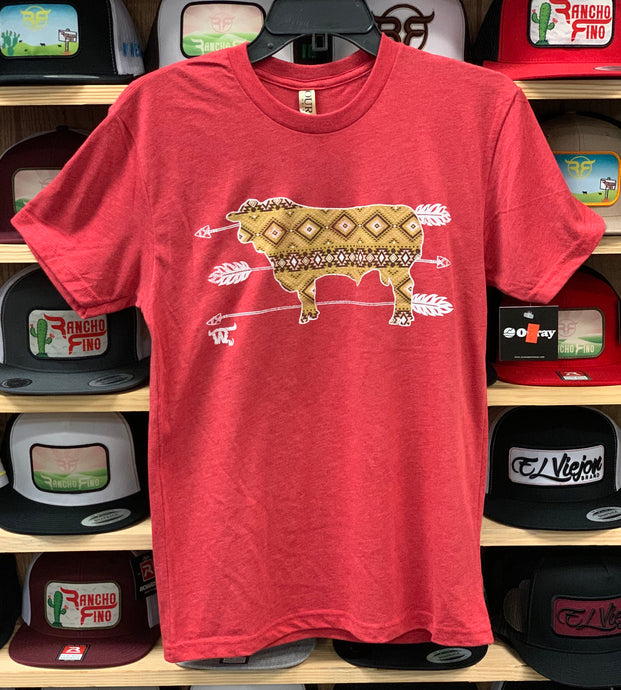 WW Men's Aztec Bull Shirt - Red