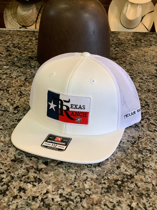 White TX Flag R - White/White