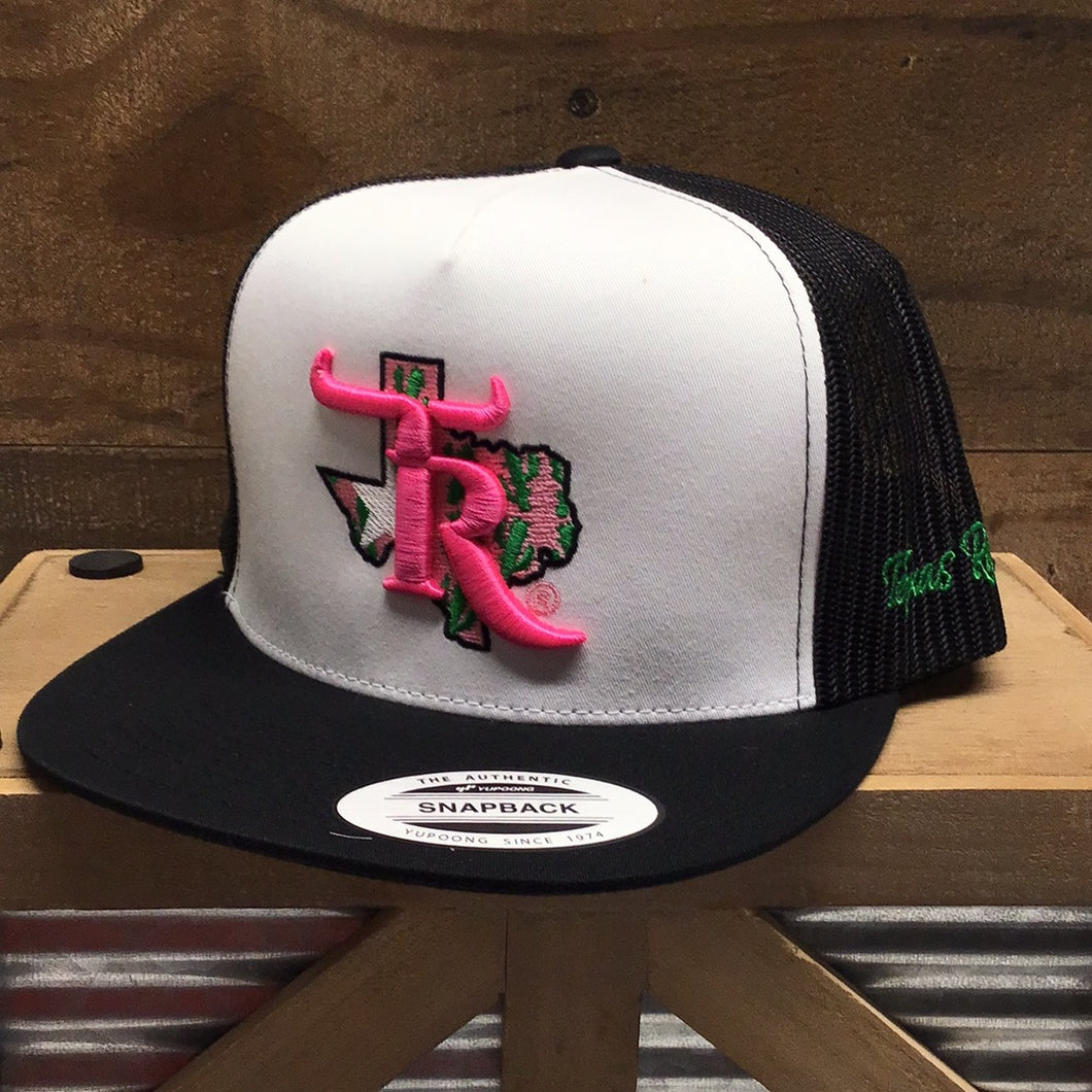 Pink Cactus - Black/White/Black