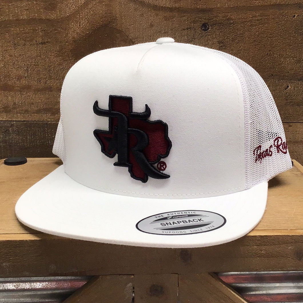 Maroon - White/White