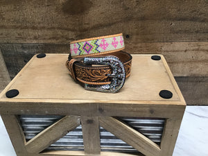 Angel Ranch Kids Belt - Pink Cross