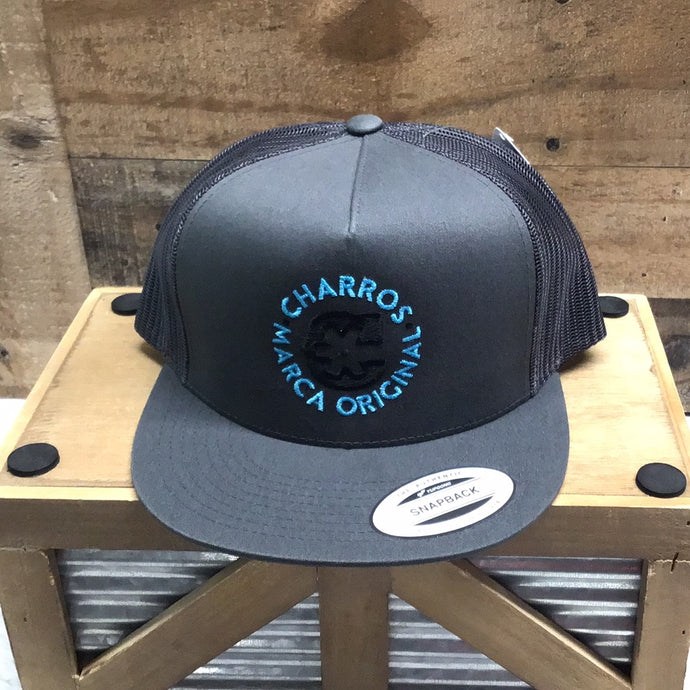 Charros Original Black C Blue Letters-Grey/Black